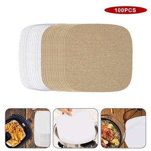 100Pcs Steamer Paper 7/8/8.5Inch Air Fryer Non-Stick Raw Woo