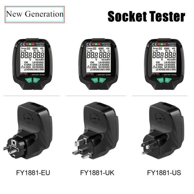 New Generation Full Screen Socket Tester Ground Zero AC Volt