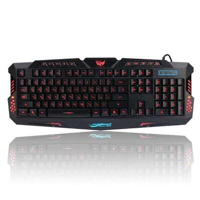 J70 Cracked Three Color Backlit USB Wired Gaming Keyboard an