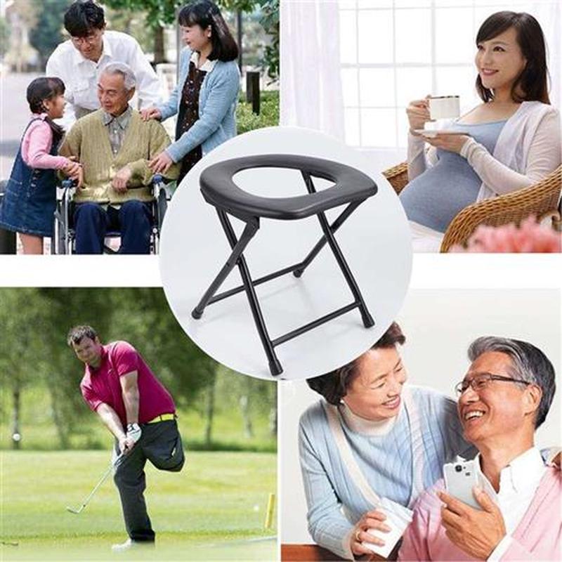 Foldable Toilet Chair Commode Seat Chair For Elderly Pregna