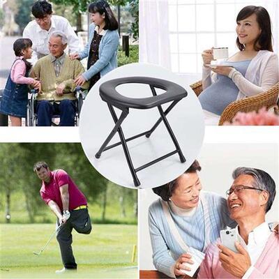Foldable Toilet Chair Commode Seat Chair For Elderly Pregna