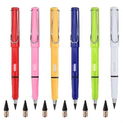 6pcs Inkless Pencils Graphite Pen Eternal Perpetual Pencil