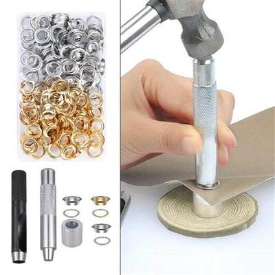 120 sets Grommet Eyelets with Washer, 3 Grommet Setting