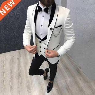 White Men Suits for Wedding Suit Men Groom Blazer Tuxedo
