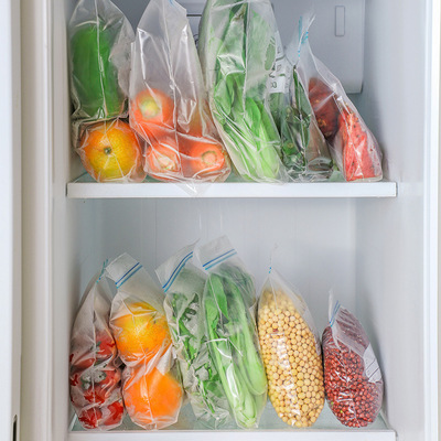 1 Box Refrigerator Vegetable Airtight Bag Double Buckle