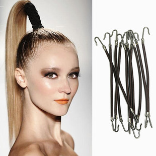 5pcs tail Rubber Elastic Hook Hair Bands For Women Gum Hooks