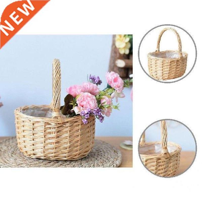 Beautiful Basket Container Vintage Log Color Handheld
