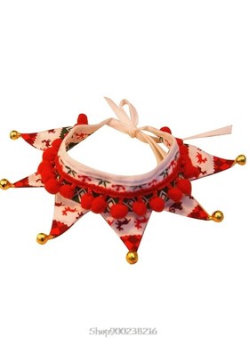 Pet Puppy Necklace Grooming Neckerchief Saliva Towel Christm