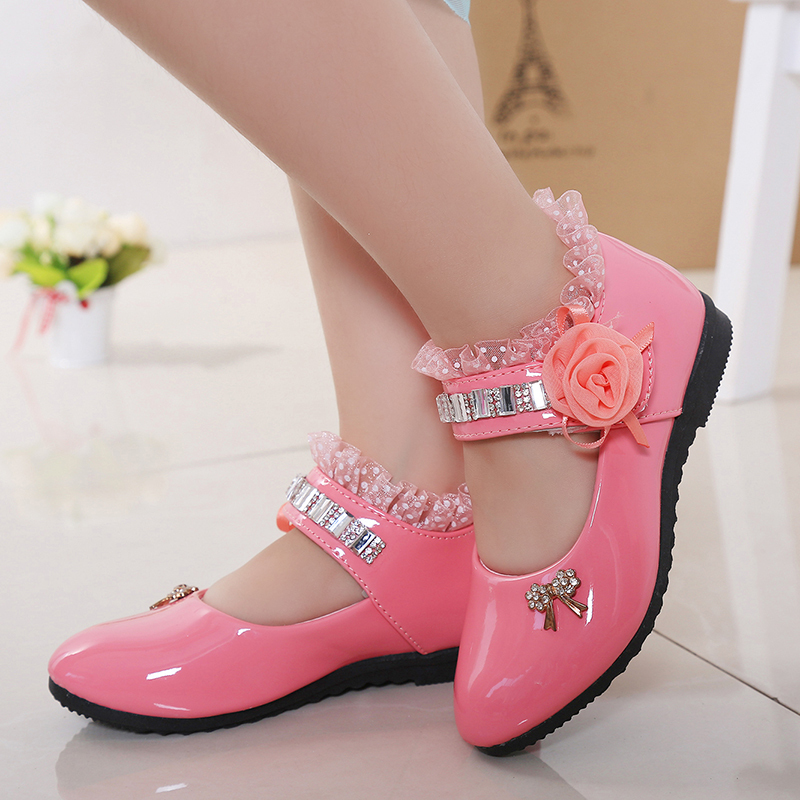 New Children Elegant Princess PU Leather Sandals Kids Girls