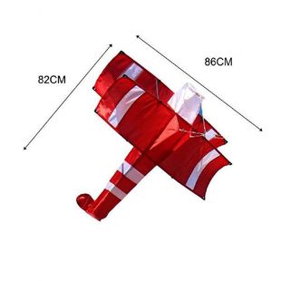 Plane Kite 3D Large Plaid Cloth Red Airplane Kite Toy for