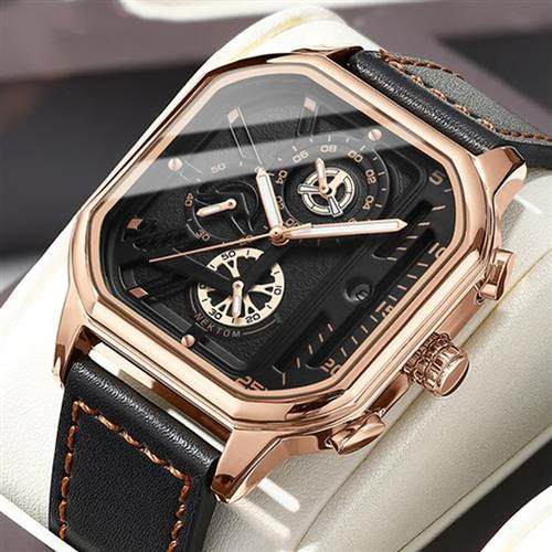 Square Chronograph 2023 Casual Fashion Sports Wrist Watch Fo