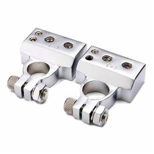 Car Terminal Set Silver 2 4 8 Gauge AWG Positive & Negat