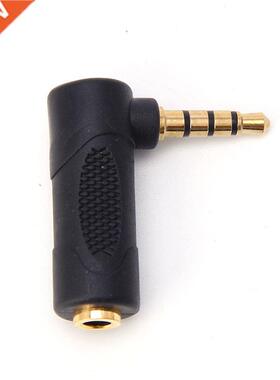 3.5mm Jack Right Angle Male To Female Audio Stereo Headphon