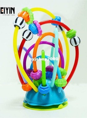 Developmental Bumpy Ball Kids Hand Rattles Bell Colorful Sil