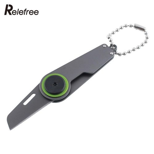 mini edc knife blade self defense folding sharp keychain mul
