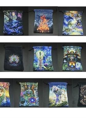 Velvet Tarot Card Storage Bag Velvet Double Sided Printed