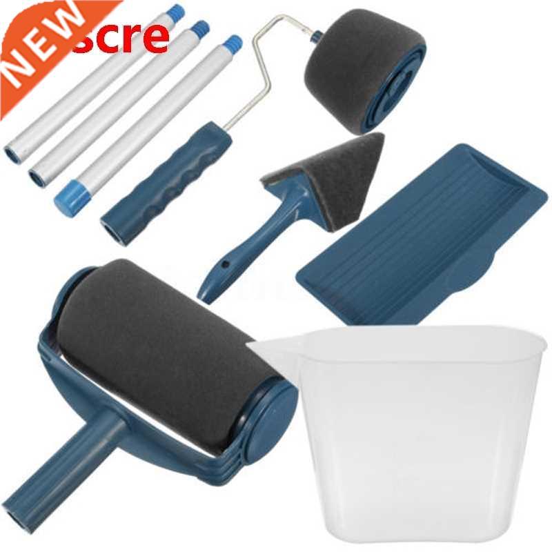 8Pcs Paint Runner Pro Roller Brush Handle Tool Edger Room Wa