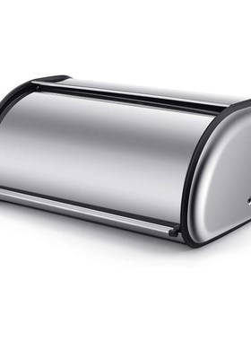Storage-Bin Bread-Box-Holder Pastrie Keeper Stainless-Steel