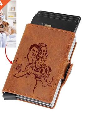 Personalized Custom Photo Men Wallet Money Bag Rfid Male Car