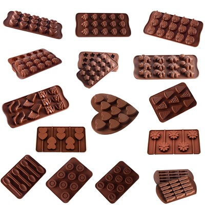 3D silicone chocolate mold 16 shapes non-stick candy pudding