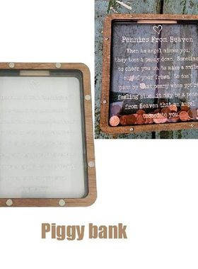 Creative Coin Money Saving Box Chic Wooden Paradise Bank