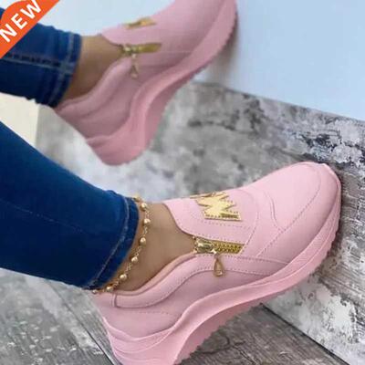2021 Women Chunky Sneakers Solid Color Platform Shoes Thick