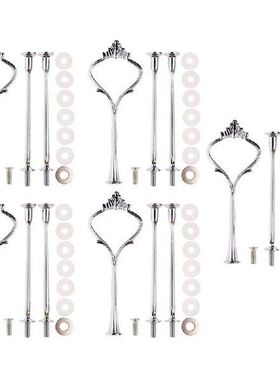 5 Sets 3 Tier Crown Cake Plate Stand Fittings Hardware
