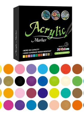 Acrylic Paint Pens Set 36 Colors Paint Markers Pens for Rock