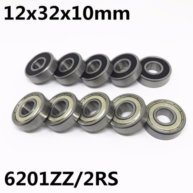 2pcs 6201ZZ 6201-2RS ball bearing 12x32x10 mm deep groove ba