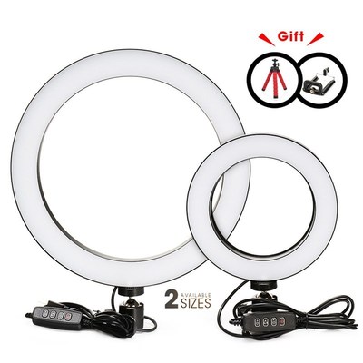 LED Ring Lamp Selfie Live Streaming Video Vlogging Cellphone
