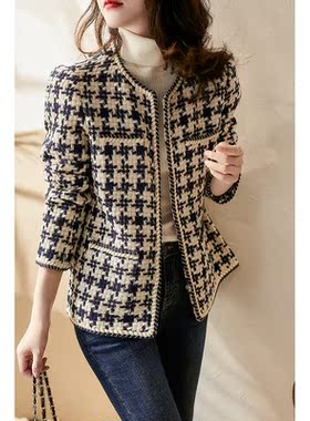 Korean small fragrance jacket women's short winter a