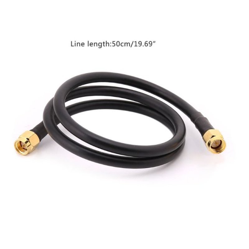 SMA Male To SMA Male RG58 Pigtail Cable 50cm Low-loss Antenn