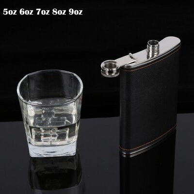 Barware 9oz Stainless Steel Pocket Hip Flask Alcohol Whiskey