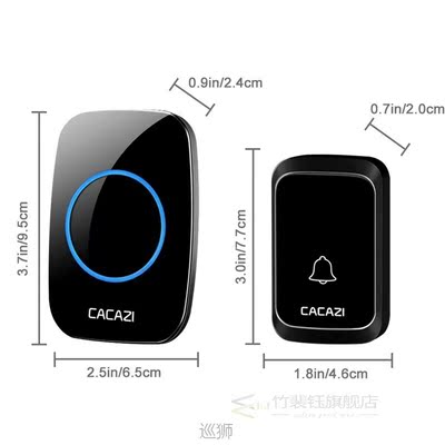 Best Cacazi Waterproof Wireless Doorbell Dc Battery-Operated