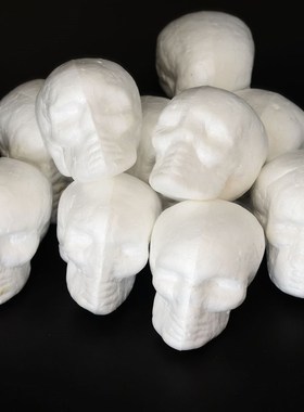 10set Halloween Skull Head Styrofoam Ornaments for Party