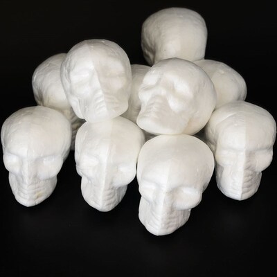 10set Halloween Skull Head Styrofoam Ornaments for Party