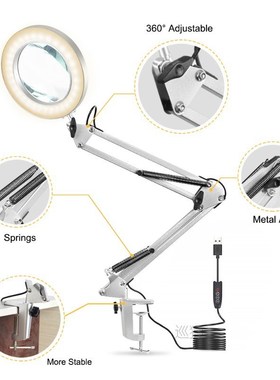 NEWACALOX 5X SB Magnifying Glass with LED Ligh