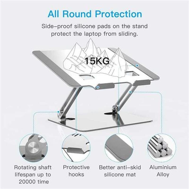 Laptop Stand, Ergonomic Adjustable Computer Riser For Desk,