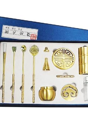 Incense Mold Tool Kit Set Copper Incense Burner Spoon Press
