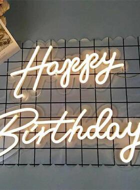 Happy Birthday Led Neon Sign Lights Decoration Neon Lights F