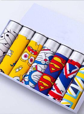 Underwear Men Boxer Cartoon Funny Panties Elastic Boxershort