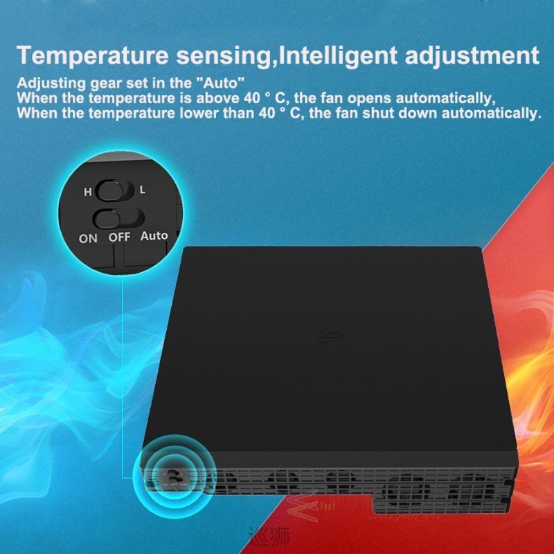 PS4 Pro Console Cooling System 5 Cooler Fan Intelligent Temp