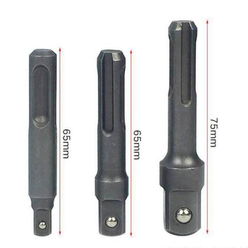 3PC Socket Extension Bit Adaptor Set Hex Shank Wrench Drive