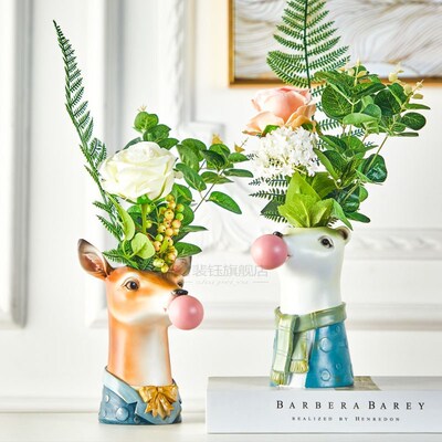 Strongwell Nordic Cartoon Animal Head Succulent Flower Pot P