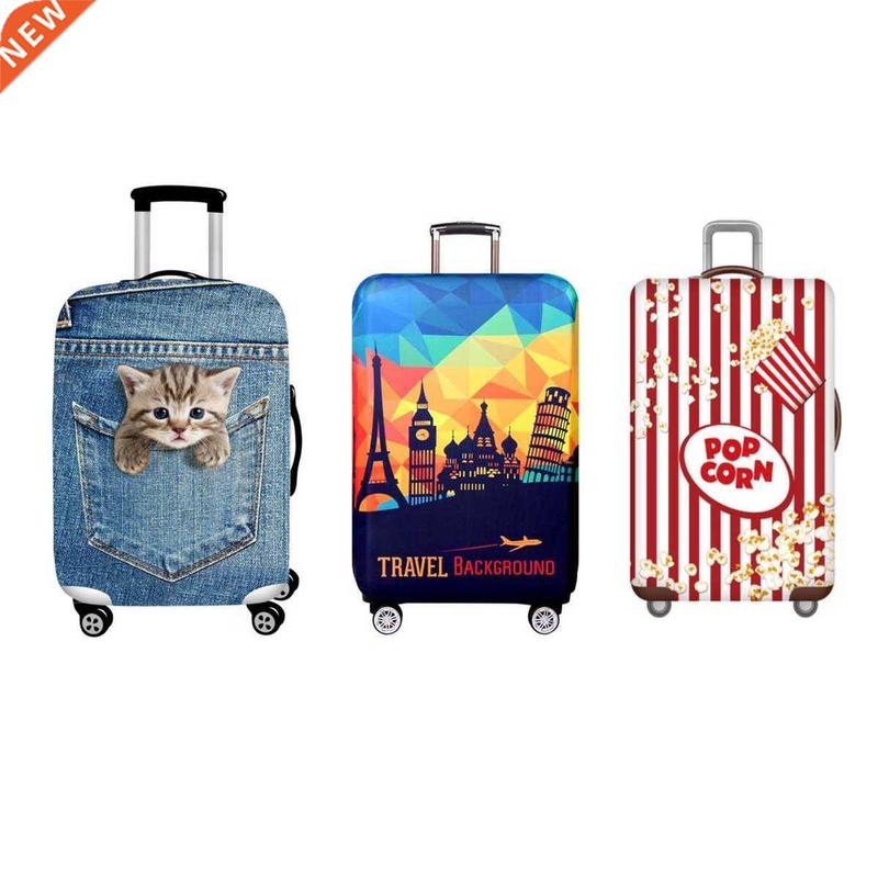 Thick Elastic Luggage Protective Covers,3D Sumer Travel Flam