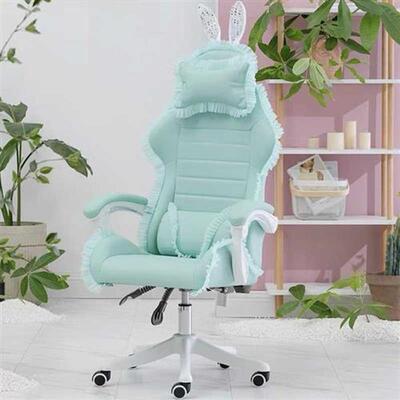Wcg gaming chair girl cute Chair Reclining Armchair with Foo