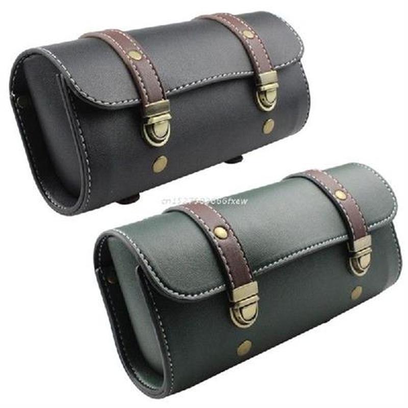Motorcycle Handlebar Bag Saddlebag, PU Leather Handmade