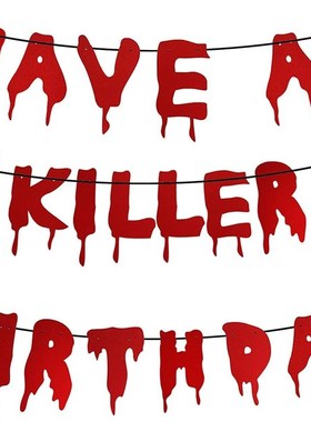 Halloween banner let pull flag party scene layout Halloween