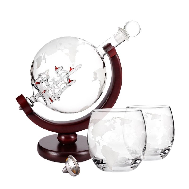 Creative Globe Decanter Set with Lead-free Carafe Exquisite