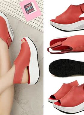 5 Styles Summer Women Sandals Platform Wedges Sandals Leathe